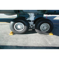 Checkers 14" Aviation Wheel Chock for Mid- to Large-Sized Aircraft with Locking Rope