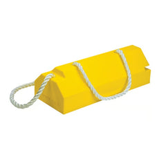 Checkers 20" Single Aviation Wheel Chock for Large Aircraft with Rubber Pad, Locking Rope and Handle