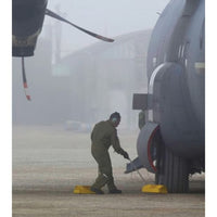 Checkers 20" Single Aviation Wheel Chock for Large Aircraft with Qantas Locking Rope