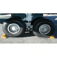 Checkers 56" Aviation Wheel Chock for Over-Sized Aircraft with Locking Rope