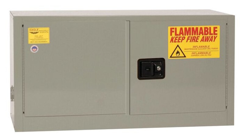 Justrite ADD14X Add On Flammable Liquid Cabinet 15 Gallon 1 Shelf 2 Door Self Close