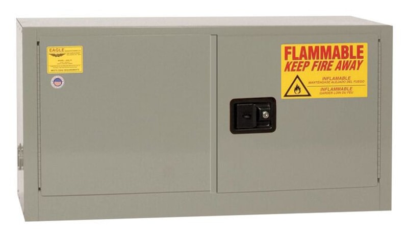 Justrite ADD15X Add On Flammable Liquid Cabinet 15 Gallon 1 Shelf 2 Door Manual Close