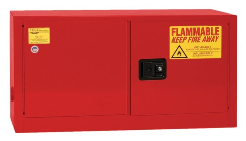 Justrite ADD15X Add On Flammable Liquid Cabinet 15 Gallon 1 Shelf 2 Door Manual Close