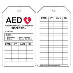 Heartsmart AED Inspection Tag (Pack of 5)