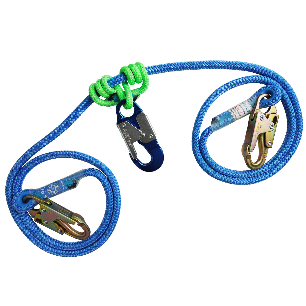 All Gear 2-in-1 Adjustable Safety Lanyard for Continuous Connection Climbing