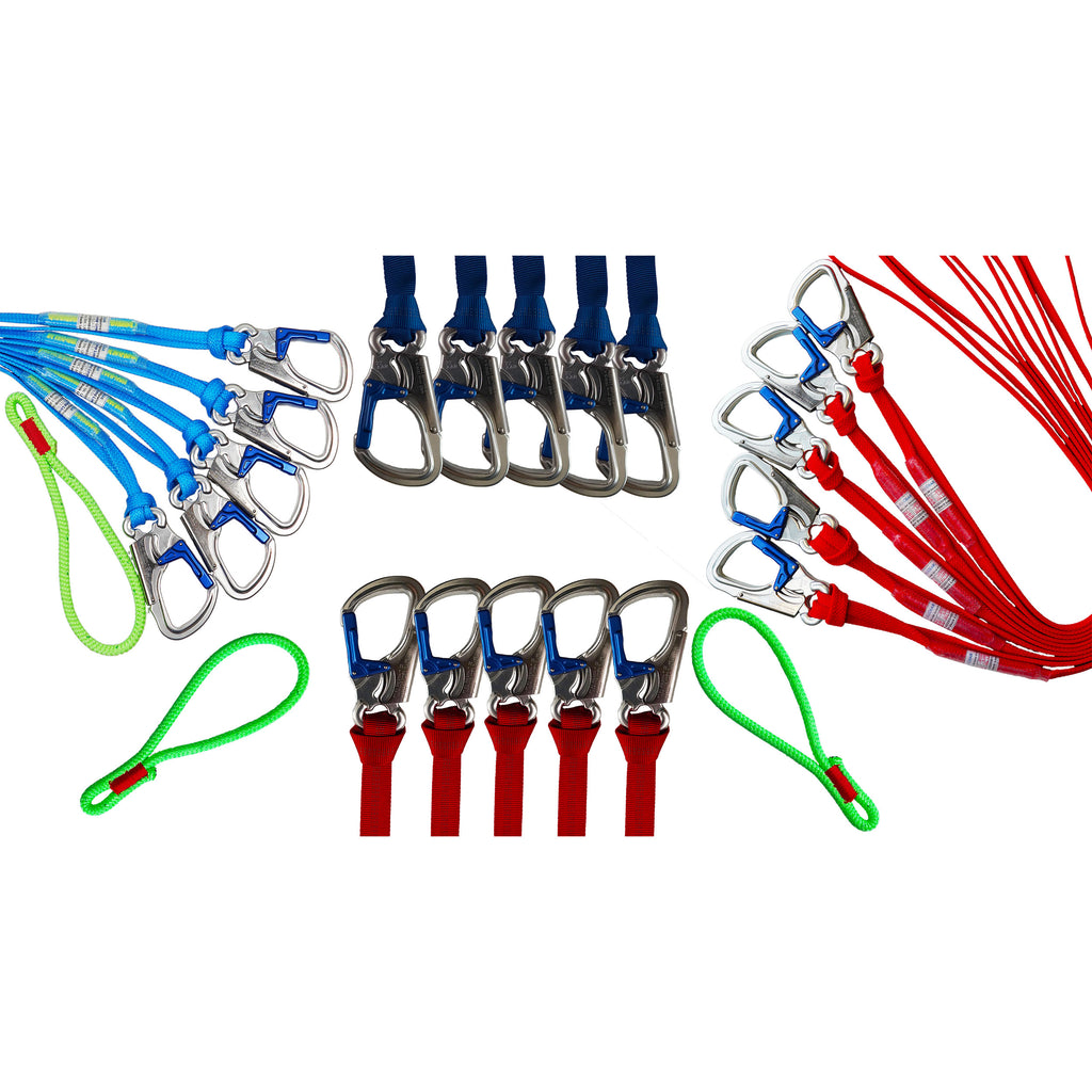All Gear H.M.P.E. Speed Line Kit | High-Strength Rigging Loops & Double-Locking Aluminum Snap Hooks