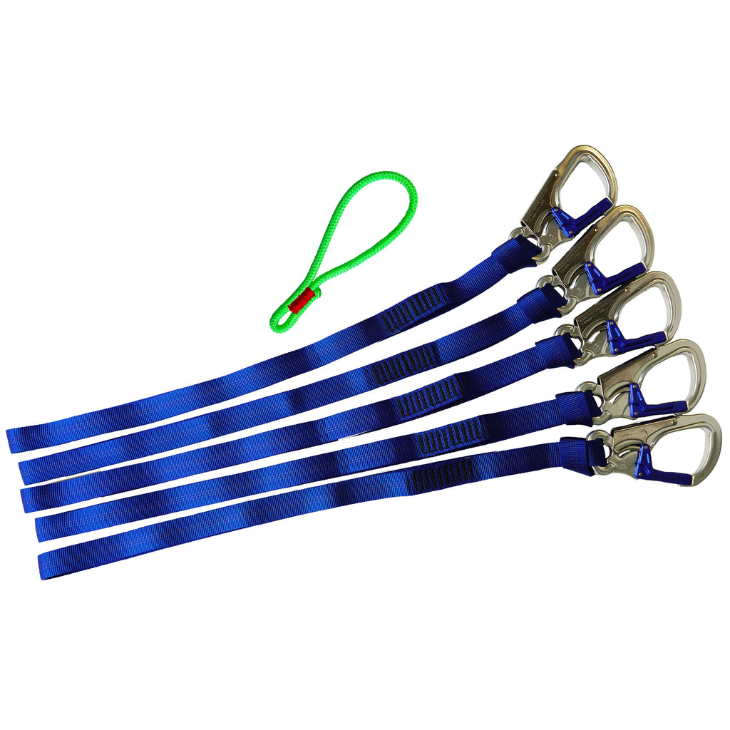 All Gear H.M.P.E. Speed Line Kit | High-Strength Rigging Loops & Double-Locking Aluminum Snap Hooks