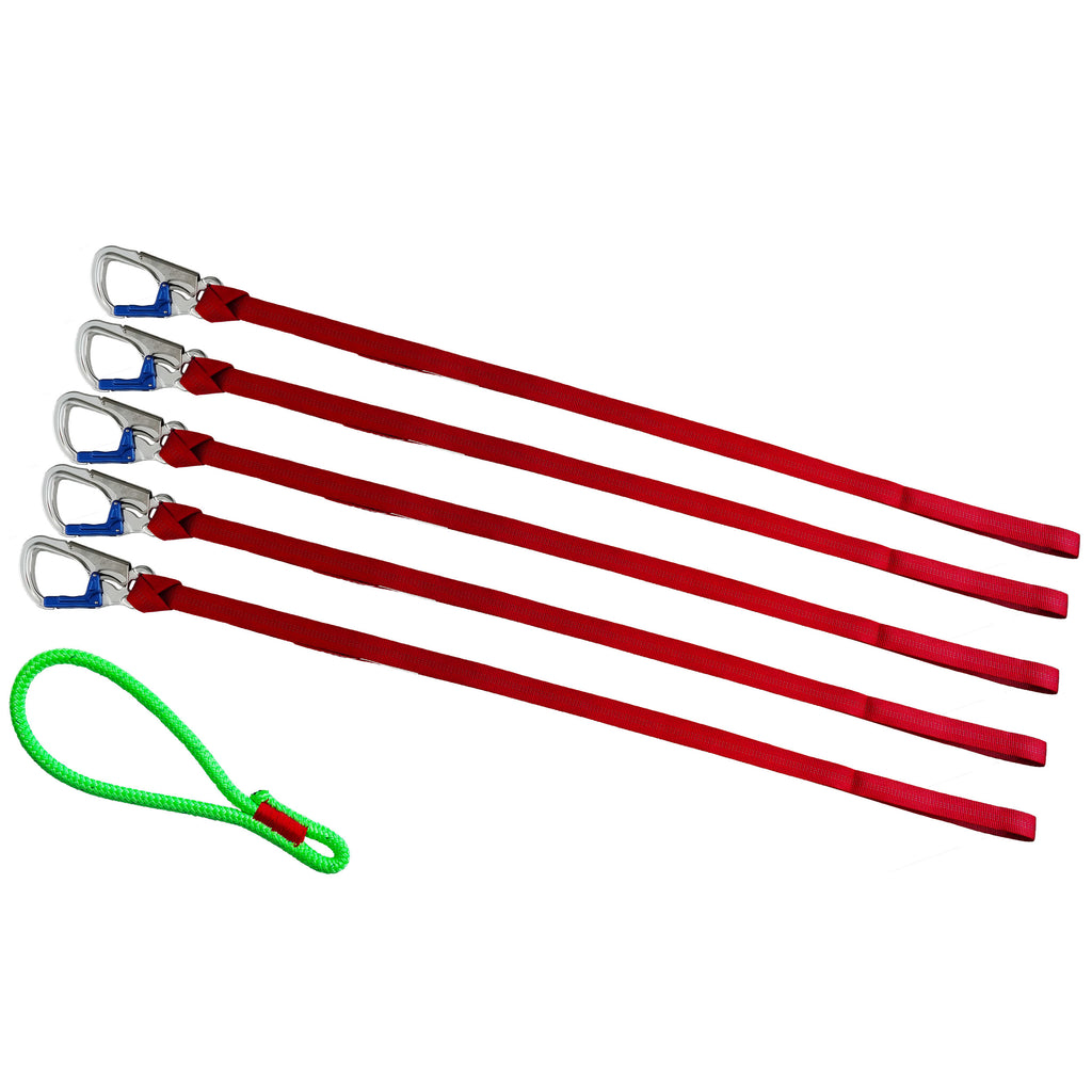 All Gear H.M.P.E. Speed Line Kit | High-Strength Rigging Loops & Double-Locking Aluminum Snap Hooks