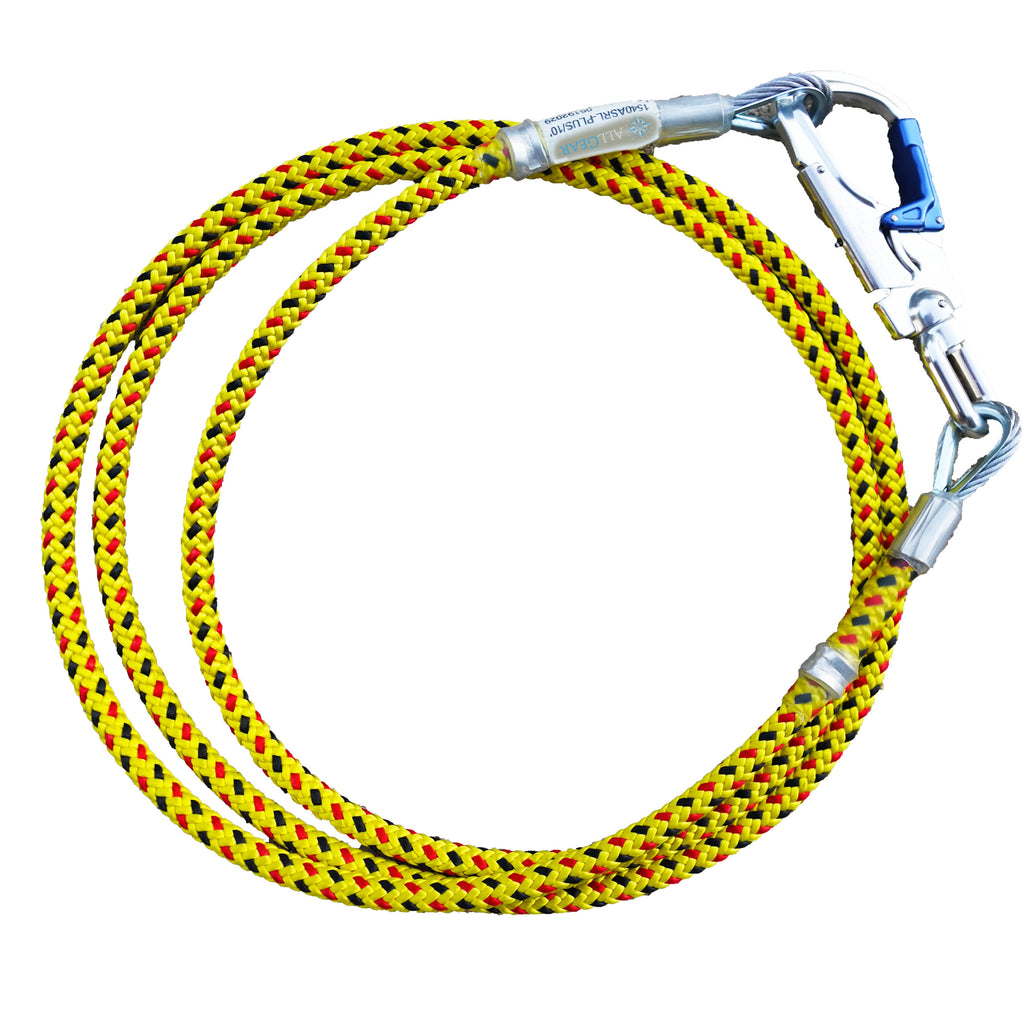 All Gear Wire Core Flip Line Positioning Lanyard with Tangle-Free ISC Swivel Snap Hook