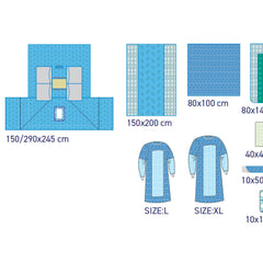 SUBMED Sterile Laparoscopy Surgical Drape Kit