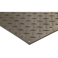 Checkers 2' x 8' AlturnaMAT Ground Protection Mat, One Smooth Side, 120 Ton Capacity, Black