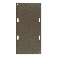 Checkers 3' x 6' AlturnaMAT Ground Protection Mat, One Smooth Side, 120 Ton Capacity, Black