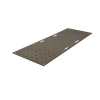 Checkers 3' x 8' AlturnaMAT Ground Protection Mat with Hand Holes, 120 Ton Capacity, Black
