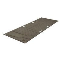 Checkers 3' x 8' AlturnaMAT® Ground Protection Mat, One Smooth Side, Hand Holes, 120 Ton Capacity, Black