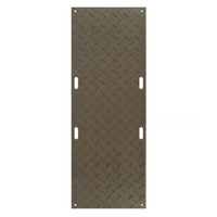 Checkers 3' x 8' AlturnaMAT® Ground Protection Mat, One Smooth Side, Hand Holes, 120 Ton Capacity, Black