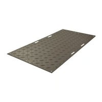 Checkers 4' x 8' AlturnaMAT Ground Protection Mat with Hand Holes, 120 Ton Capacity, Black