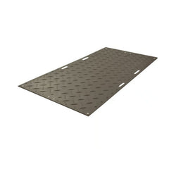 Checkers 4' x 8' AlturnaMAT Ground Protection Mat with Hand Holes, 120 Ton Capacity, Black