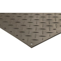 Checkers 4' x 8' AlturnaMAT Ground Protection Mat, One Smooth Side, Hand Holes, 120 Ton Capacity, Black