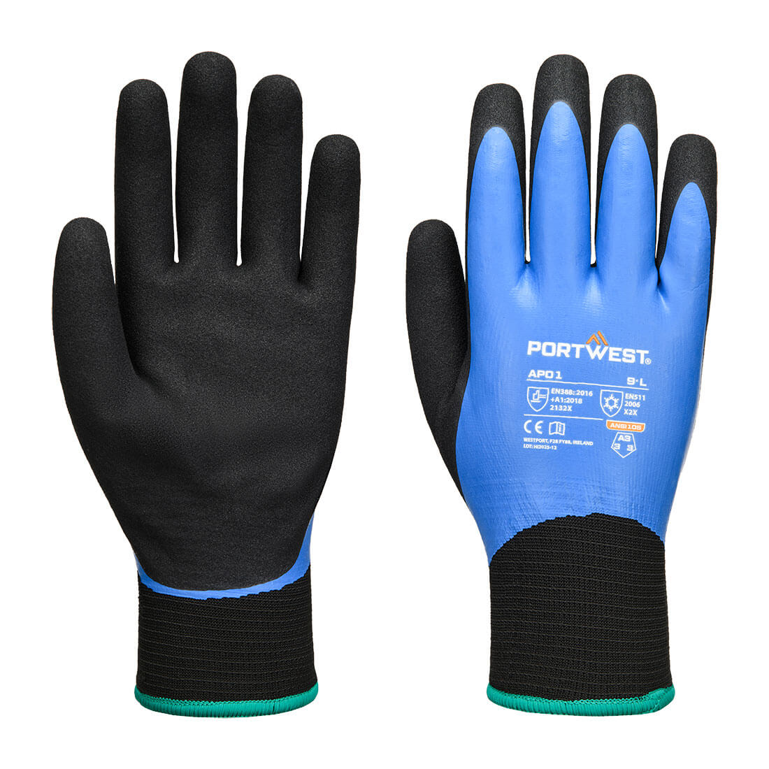 Portwest AP01 Cold 13 Latex Aqua Glove