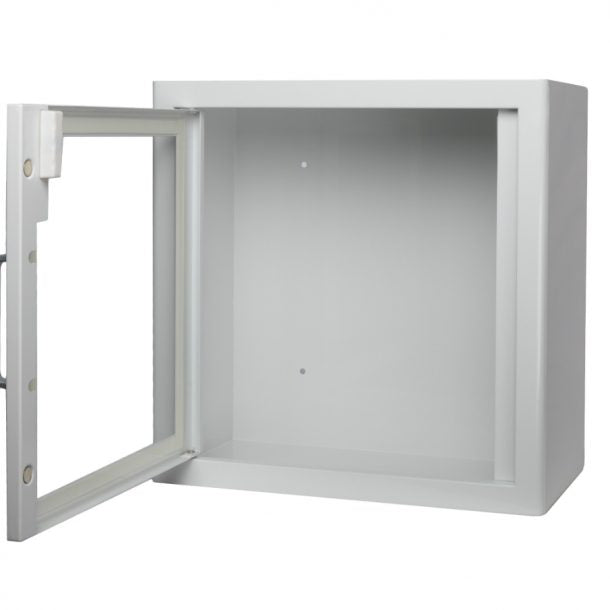 ARKY Indoor AED Cabinet White | Universal Defibrillator Enclosure