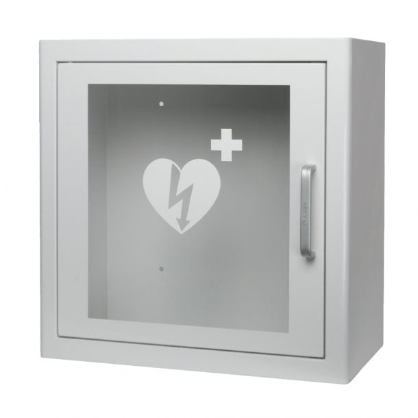ARKY Indoor AED Cabinet White | Universal Defibrillator Enclosure