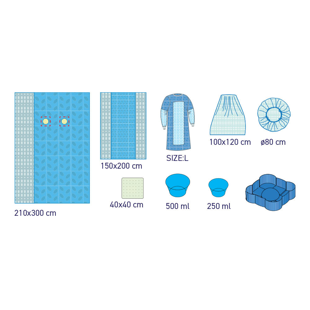 SUBMED Sterile Angiography Drape Set