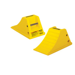 Checkers Heavy-Duty All-Terrain Wheel Chock with Aluminum Cleat, 40 Ton Capacity