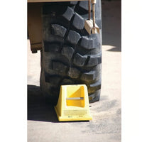 Checkers Heavy-Duty All-Terrain Wheel Chock with Aluminum Cleat, 40 Ton Capacity