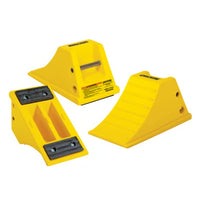 Checkers Heavy-Duty All-Terrain Wheel Chock with Rubber Pad, 40 Ton Capacity