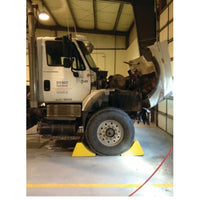 Checkers All-Terrain Heavy-Duty Wheel Chock with Cored Bottom and Aluminum Cleat, 75 Ton Capacity