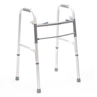 Proactive Medical Protekt Two-Button Folding Steel Walker with Reinforced Stability Frame
