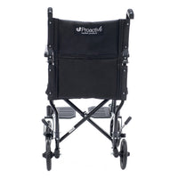 Proactive Medical Astra Aluminum Transport Chair with Ultra-Lightweight Folding Frame and Attendant Loop Brakes