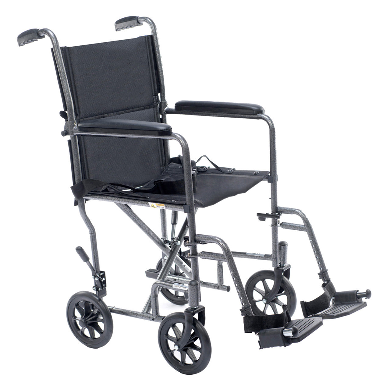 Proactive Medical Astra Steel Transport Chair with Compact Folding Frame and Dual Companion Brakes
