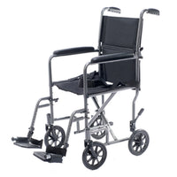 Proactive Medical Astra Steel Transport Chair with Compact Folding Frame and Dual Companion Brakes
