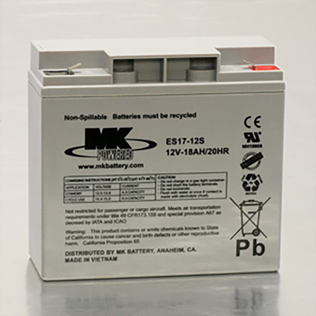 MK Battery 12V 18Ah Sealed Lead Acid Battery, MK-12V17AMP