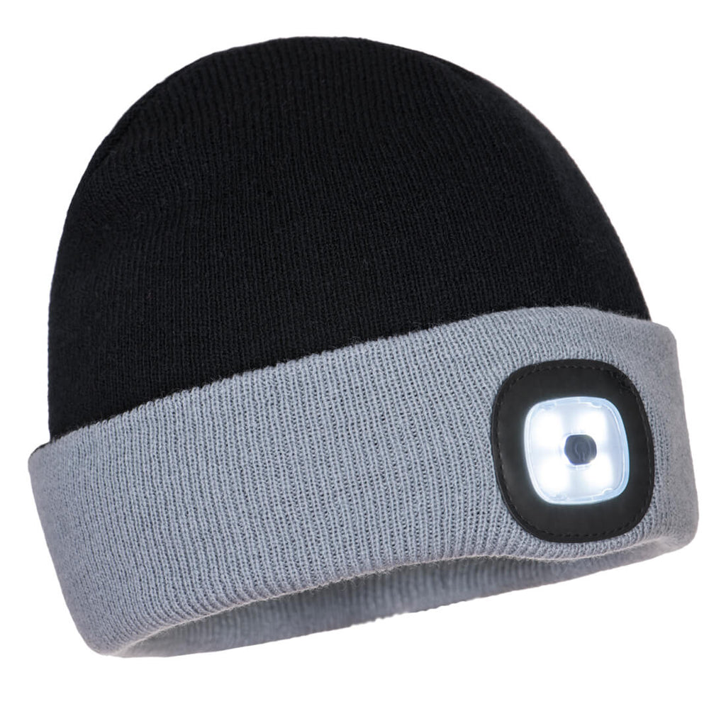 Portwest B034 Two Tone LED Rechargeable Beanie