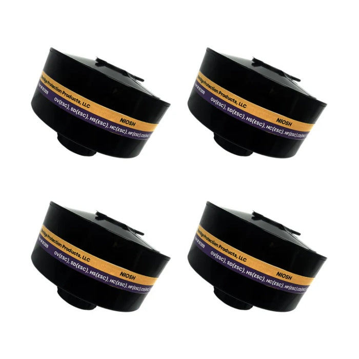 Elmridge B1309-4 Multi-Gas and P100 Filter Cartridges (4-Pack) – NIOSH Certified Fleet Replacement