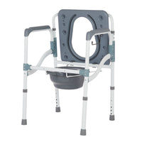 Rhythm Healthcare 3 in 1 Folding Powder Coated Aluminum Commode