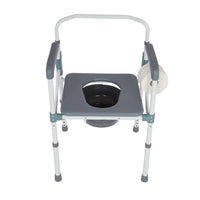 Rhythm Healthcare 3 in 1 Folding Powder Coated Aluminum Commode