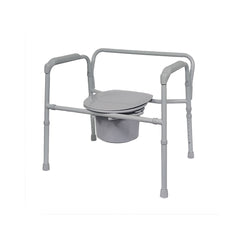 Rhythm Healthcare Bariatric Folding Steel Elongated Commode