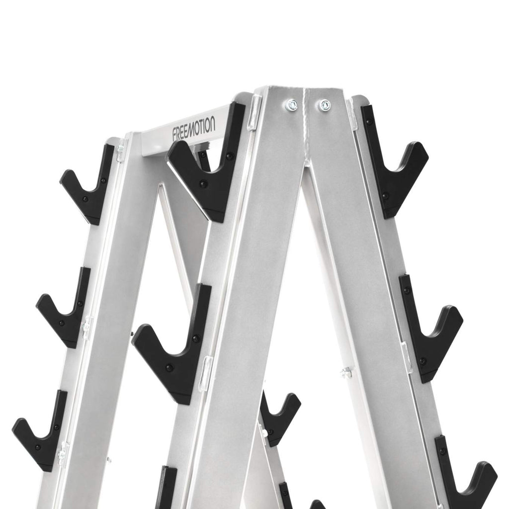 Freemotion Barbell Rack – Space-Saving 10-Bar Vertical Storage System for Commercial Weight Rooms