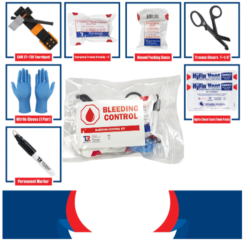 Cubix Safety BC3-I-SAMXT Personal Bleeding Control Kit - Intermediate with SAMXT Tourniquet