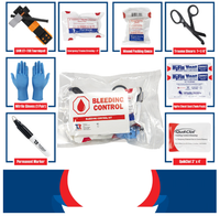 Cubix Safety BC3-Pq-SAMXT Personal Bleeding Control Kit - Premium with QuikClot Dressing and SAMXT Tourniquet
