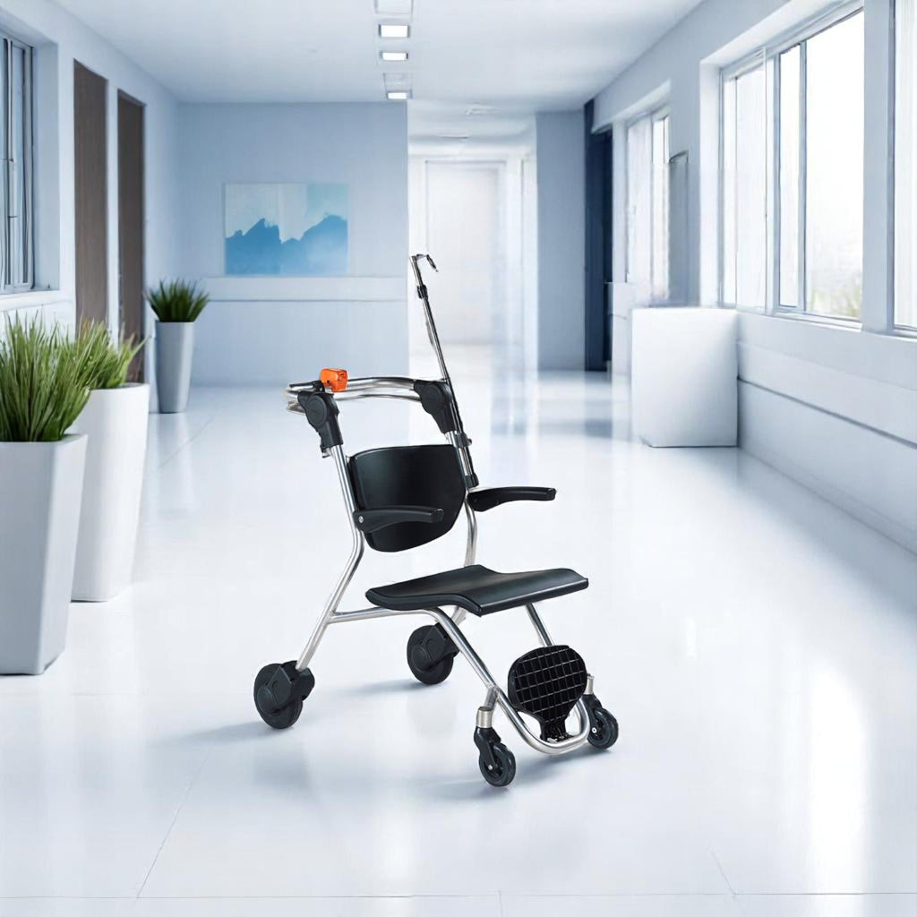 Nitrocare BRIO X5 Lightweight Patient Transport Wheelchair with Central Braking and Folding Frame