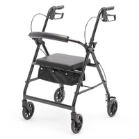 Proactive Medical Protekt Aluminum Rollator with Padded Seat and Loop-Lock Brakes