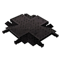 Checkers 4-Way Cross for GD5X125 5-Channel Guard Dog Cable Protector - Black Lid/Black Base