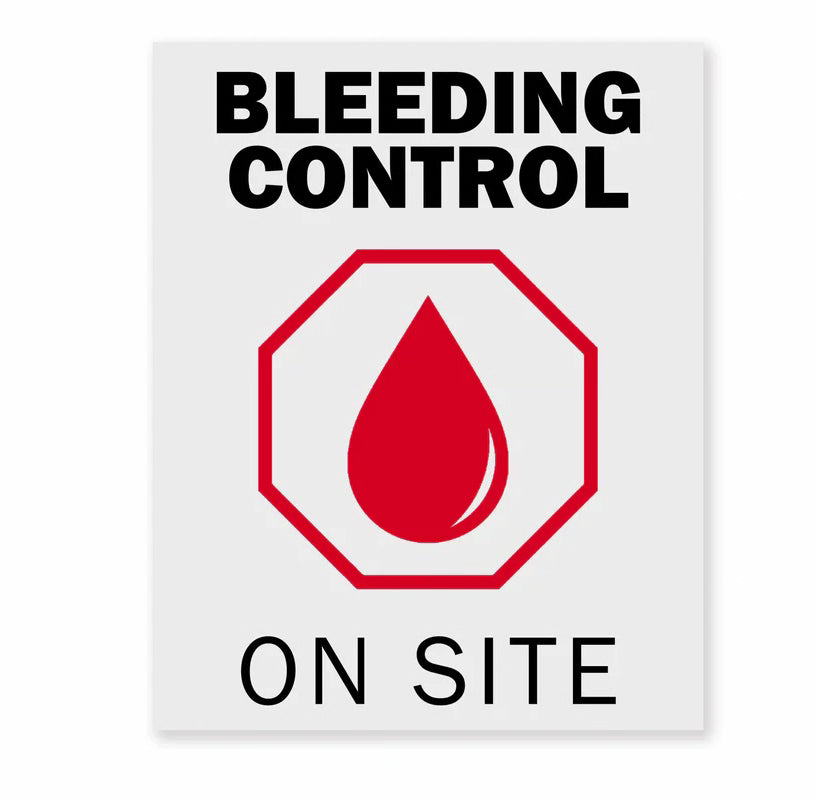 Cubix Safety Bleeding Control On-Site Decal
