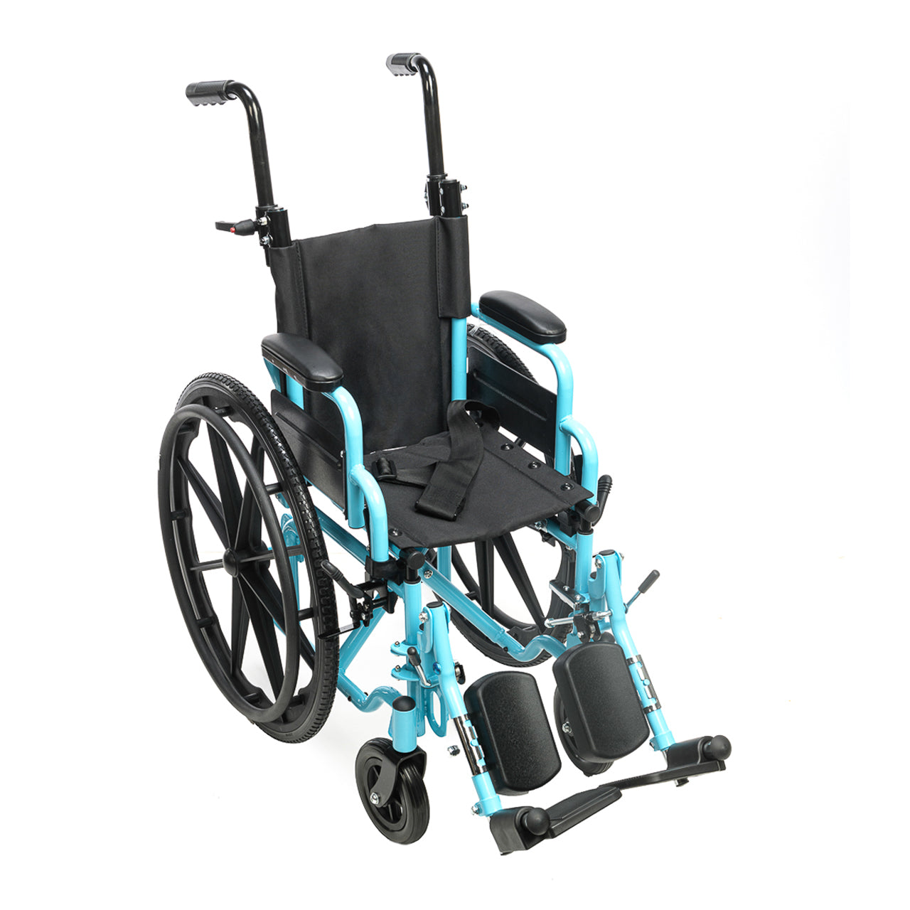 Proactive Medical Blaze Pediatric Wheelchair with Height-Adjustable Push Handles and Cushion Support