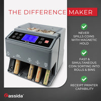 Cassida C300 Coin Counter, Sorter and Wrapper/Roller