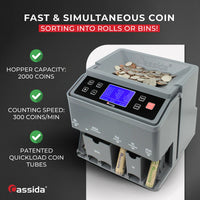 Cassida C300 Coin Counter, Sorter and Wrapper/Roller